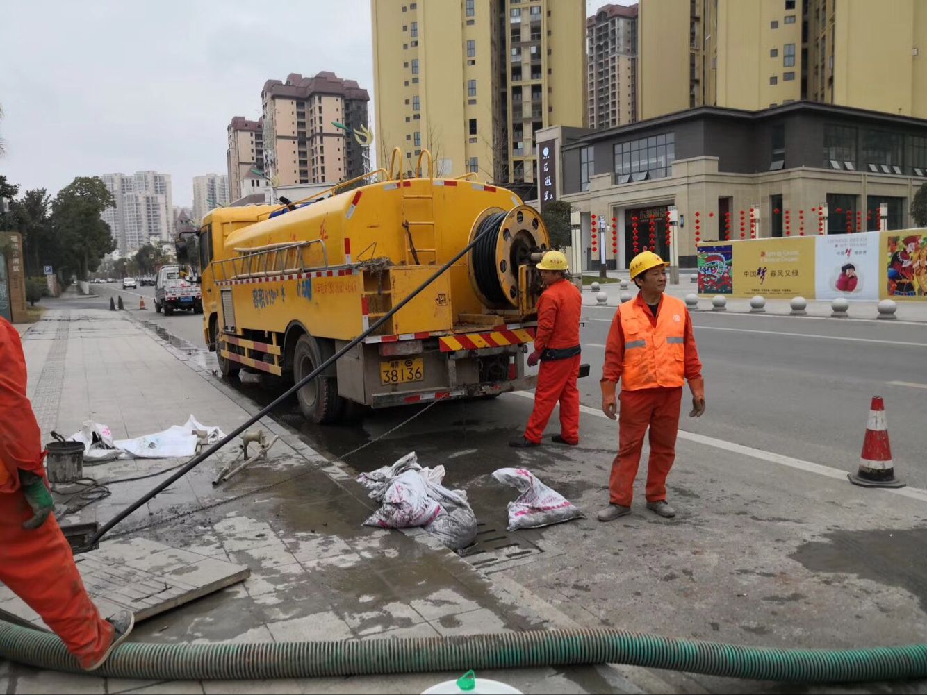 肥城排污管道清淤-管道清洗
